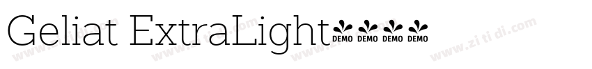 Geliat ExtraLight字体转换
